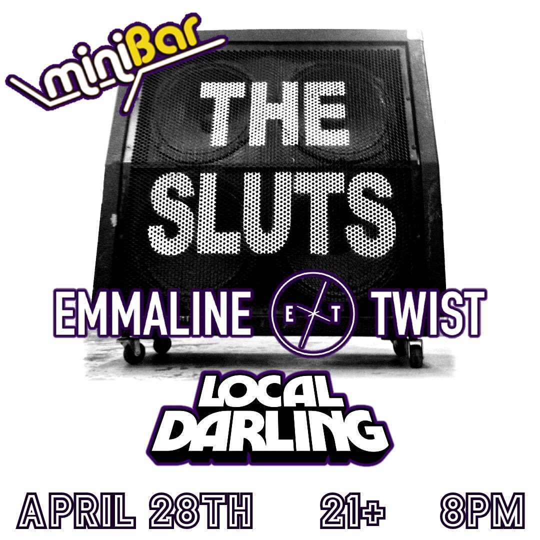 The Sluts are coming back to KC next month with <a href="/EmmalineTwistKC/">emmaline.twist</a> and Local Darling! It’s a hell of a bill. Don’t sleep on this one! <a href="/miniBarKC/">miniBarKC</a> 

#kcmo #kansascity #kansascitymo #kcmusic #lfk #minibar