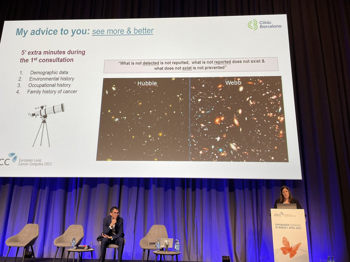 #ELCC23 

🙇🏻‍♂️ Masterclass with Dr. Mezquita on Radon gas + other neglected risk factors in lung carcinogenesis 🫁

‼️ Indoor radon exposure associated with up to 15% of lung cancer cases ☢️

👷🏻‍♀️👷🏽‍♂️ Occupational exposures and genetic predisposition matters! 🧬

 <a href="/LauraMezquitaMD/">Laura Mezquita</a>