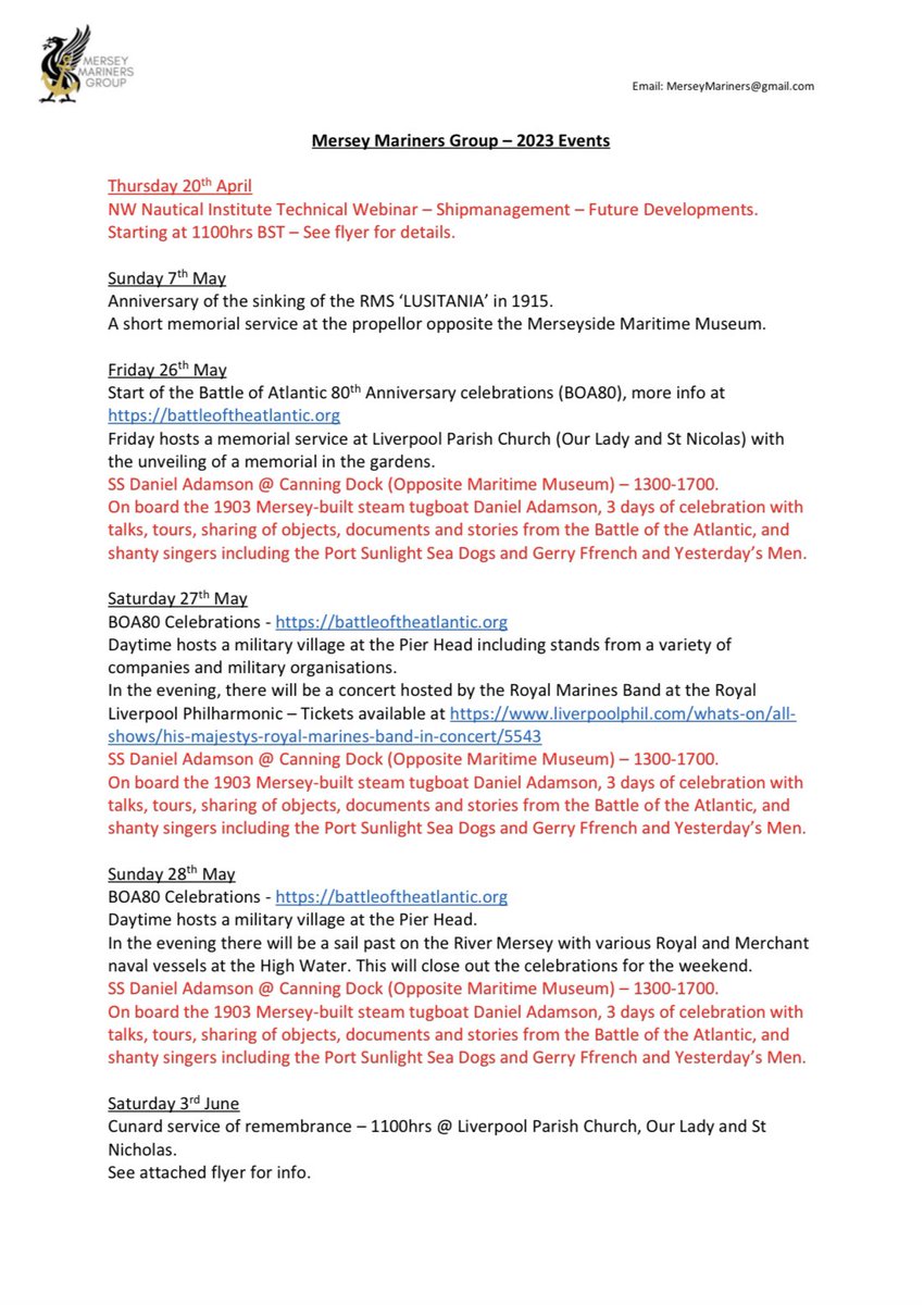 MerseyMariners's tweet image. Wondering what to do this year? See all the marine events going on this year around Merseyside!
#Liverpool #merseyside #Marine