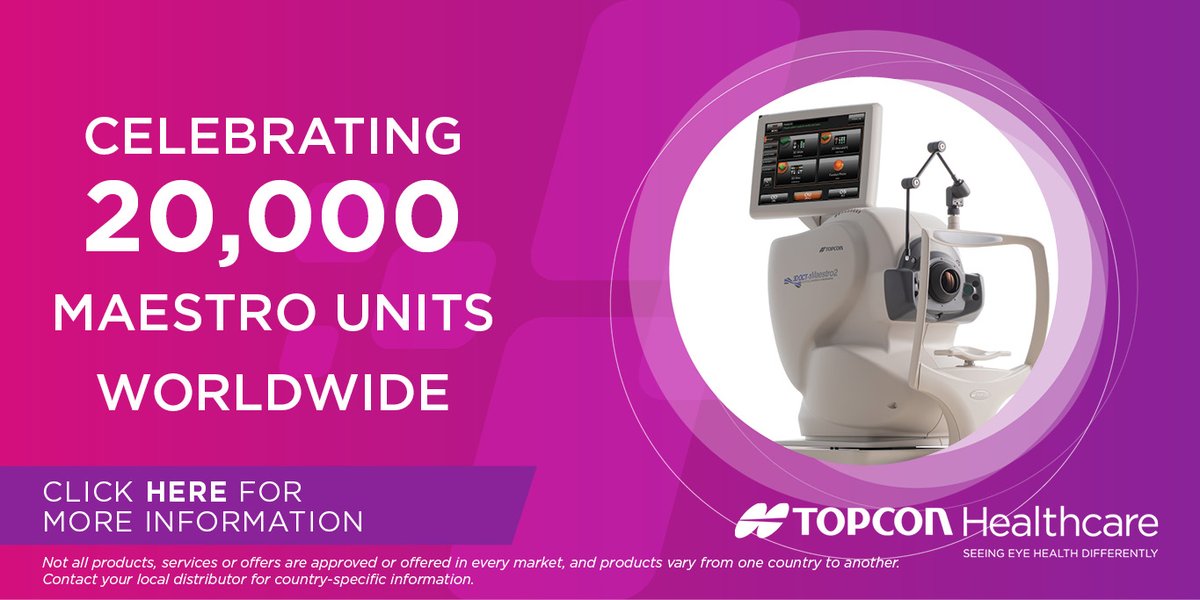 Topcon Healthcare is proud to celebrate the significant milestone of over 20,000 Maestro OCT devices in clinics worldwide!
Discover why the Maestro and Topcon’s OCT offerings have been so successful. Visit info.topconhealthcare.eu/oct/