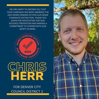 Proud to be endorsed by <a href="/MomsDemand/">Moms Demand Action</a>. With a decade in firearm safety product experience and a deep understanding of how we can solve the complex issues before us, I’m ready to get to work. Our kids are on the frontlines. We need action now. #NotOneMore