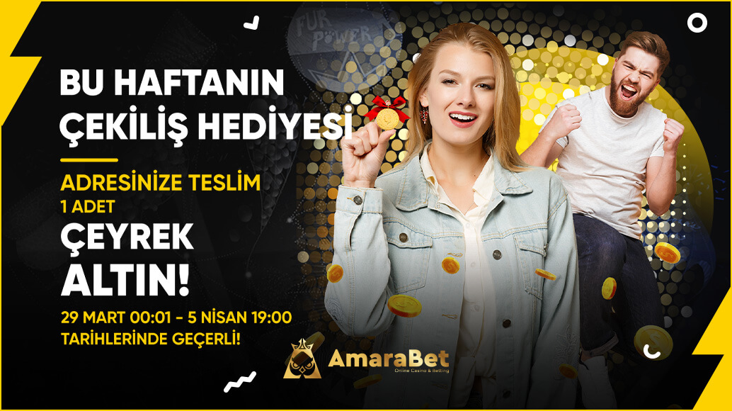 🪙 29 Mart 00:01 ve 5 Nisan 19:00 arasında ki her 500₺ yatırımınıza 1 bilet kazanma şansı AmaraBet'te! Bahar Etkinlikleri kapsamında her hafta birbirinden farklı ödüller siz değerli oyuncularımızla. 🔥
✅Detaylı bilgi almak için lütfen ; linktr.ee/amarabet