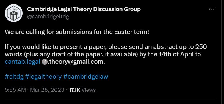 Oxford JDG tweet media