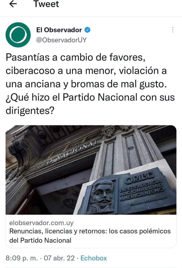 MBuanci's tweet photo. @MeloFederico @TelemundoUY "Supuestamente" tenes el perfil de alto violín con lo que decís, normal. https://t.co/0cETf1S0TK