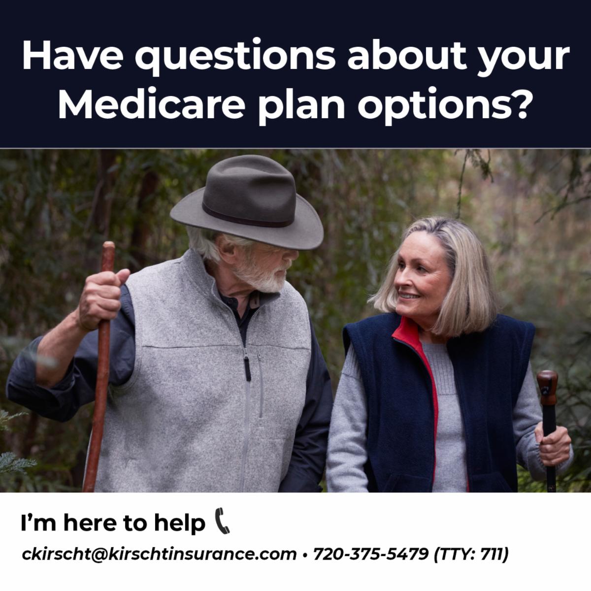 #Medicare #medicarecolorado #bridlewoodinsurance #kirschtinsurance #medicareadvantage #medicaredenver #turning65 #feelgoodaboutretirement #UnitedHealthCare #CignaMedicare #AetnaMedicare #AnthemMedicare #HumanaMedicare #KaiserMedicare #WellCare #PhysiciansMutual #ClearSpring