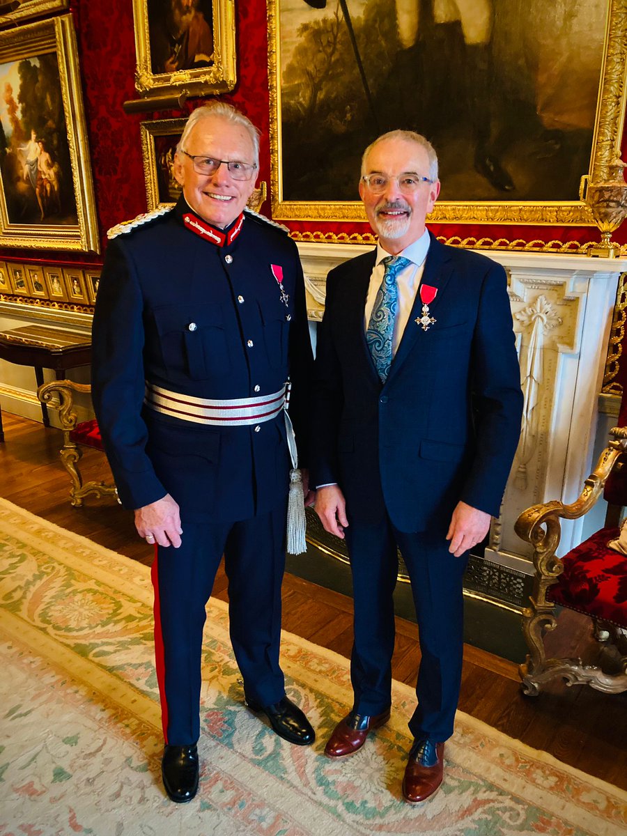 lord_Lieut_cbld's tweet image. Our Lord Lieutenant congratulating Mr Donal Doherty at Hillsborough Castle yesterday on the award of his richly deserved MBE in recognition of his services to Music in Northern Ireland