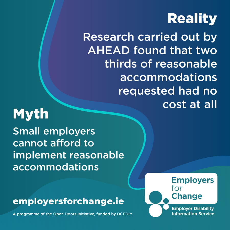 EmployersForChange (@employforchange) on Twitter photo Another #DisabilityMyth: Small employers cannot afford to implement reasonable accommodations.
Learn more about the reality that 2/3 of RA requests have no cost at all in our recent article with <a href="/DiversityIre/">Focus On Diversity</a> focusondiversity.ie/2023/03/20/wha…
#ReasonableAccommodations Another #DisabilityMyth: Small employers cannot afford to implement reasonable accommodations.
Learn more about the reality that 2/3 of RA requests have no cost at all in our recent article with <a href="/DiversityIre/">Focus On Diversity</a> focusondiversity.ie/2023/03/20/wha…
#ReasonableAccommodations