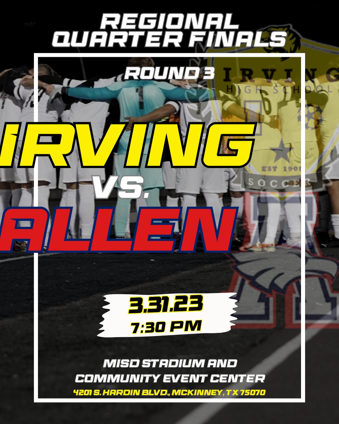 Irving HS Boys Soccer on Twitter "Round 3 is set! See you all back at