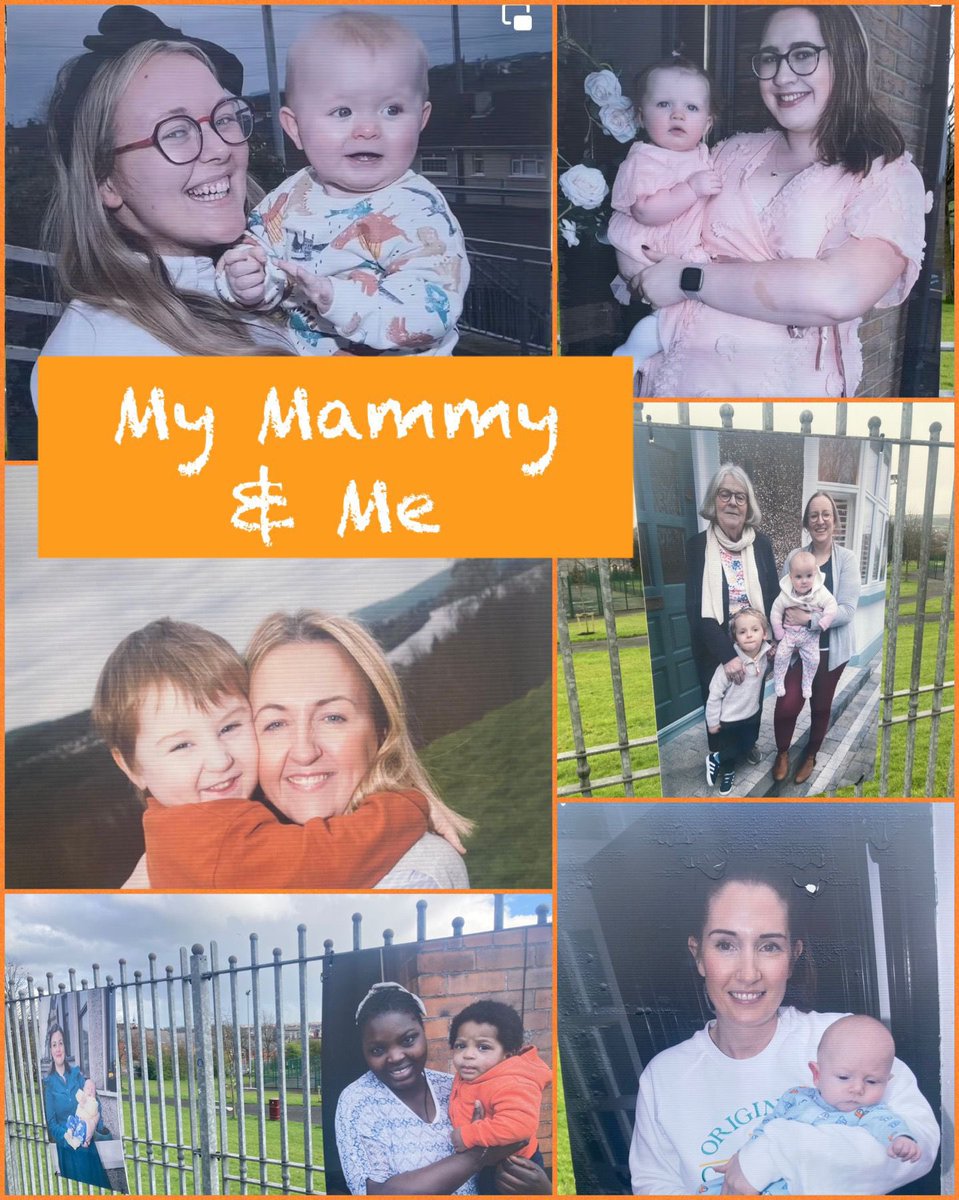 Love walking along Marlborough Tce/ Bull Pk looking at all the smiling mammies & babies… 🚶‍♀️

@feilederry & @SurestartEbm celebrating our lovely local mums with outdoor exhibition of photos by Jim McCafferty  📸 

My Mammy & Me is #StreetsAlive project funded by #UrbanVillages