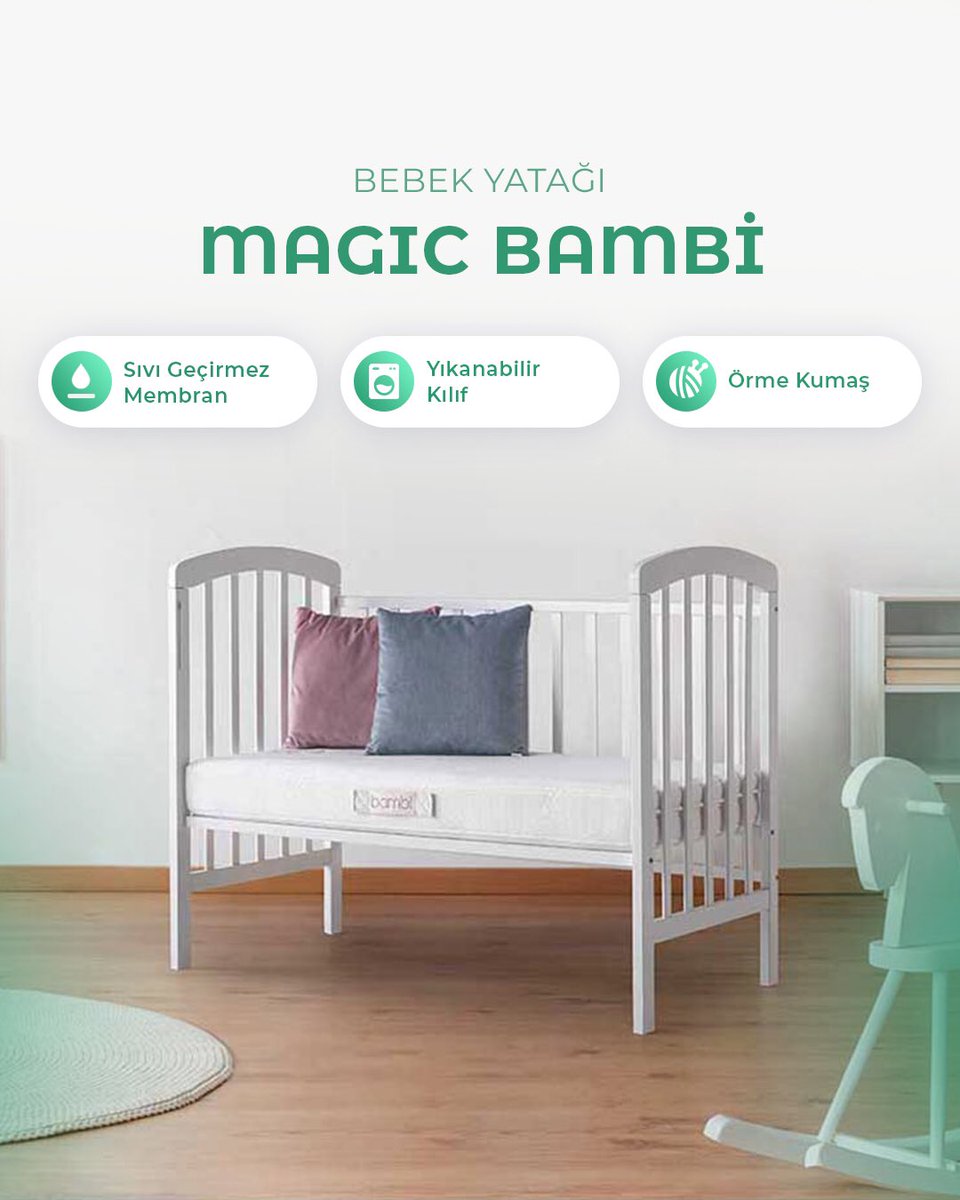 Bebeklerinizi rüyalarında, masal diyarlarına götürecek Magic Bambi Bebek Yatağı, bambi.com.tr’de sizi bekliyor.
.
.
#BambiYatak #BambiYatakSanatı #BambimVarBenim #Sağlık #Yatak #Uyku #BebekYatağı #MagicBambi