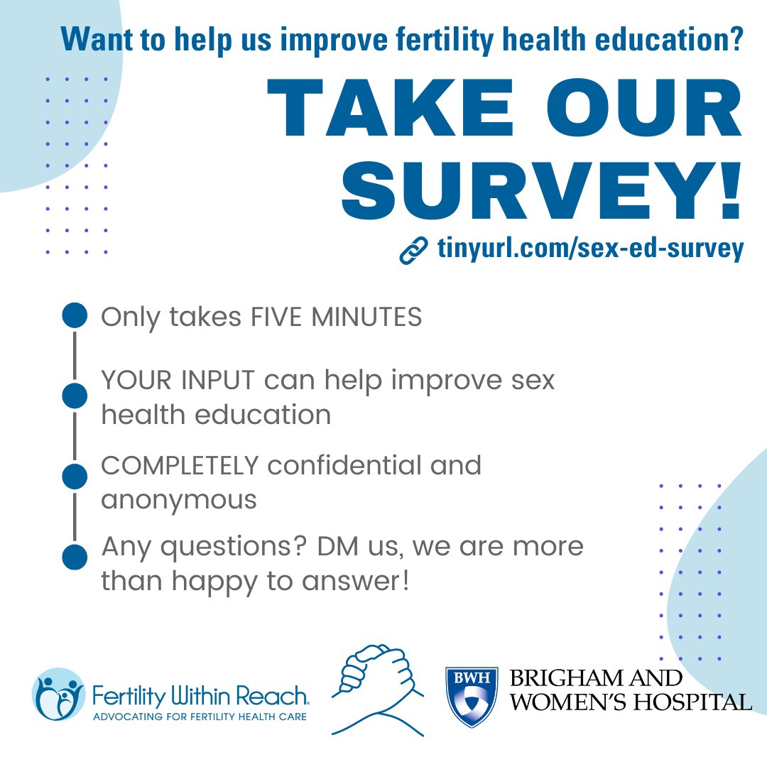 FWR has been working in partnership with Brigham and Women's Hospital to create a brief survey that will help us build a more thorough and educational sex-ed curriculum. Please take five minutes to fill out our survey, retweet, and share this link: tinyurl.com/sex-ed-survey