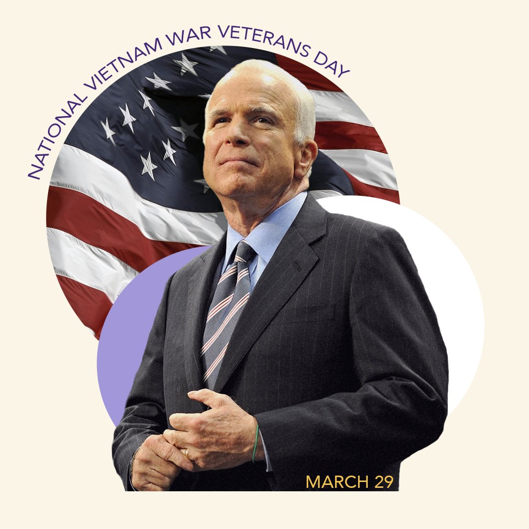 On #VietnamVeteransDay, we honor our nation’s brave Vietnam War Veterans - like John McCain - for their incredible service and sacrifice. 

Senator McCain dedicated his life to our country and the great state of Arizona. 🇺🇸🌵