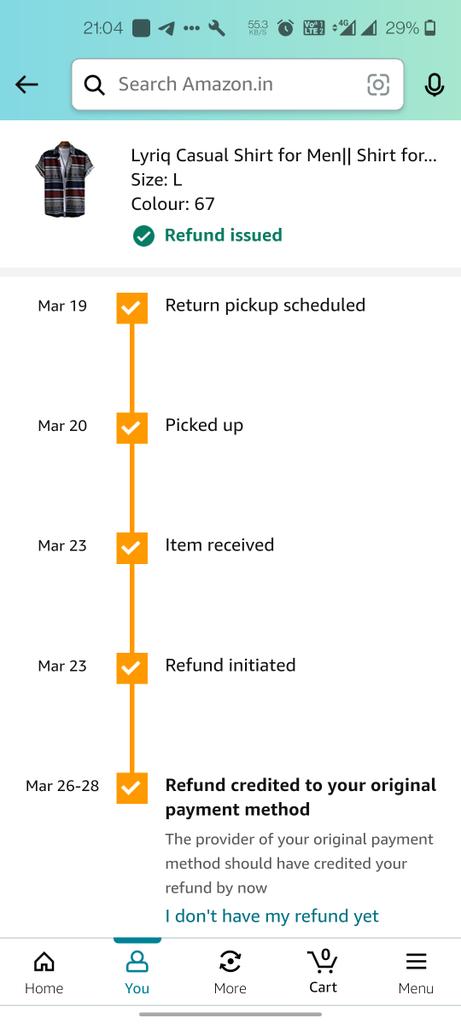 _OyePuri_'s tweet photo. @amazonIN It shows that the payment has been refunded from your end but I haven't recieved any. 
Is there a glitch or that's a scam ? https://t.co/g4q32MZJ7z