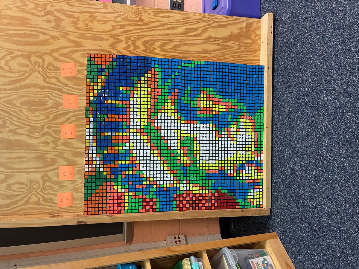 Look at what some GT students created with Rubik's cubes! #giftedandtalented @HCPSS