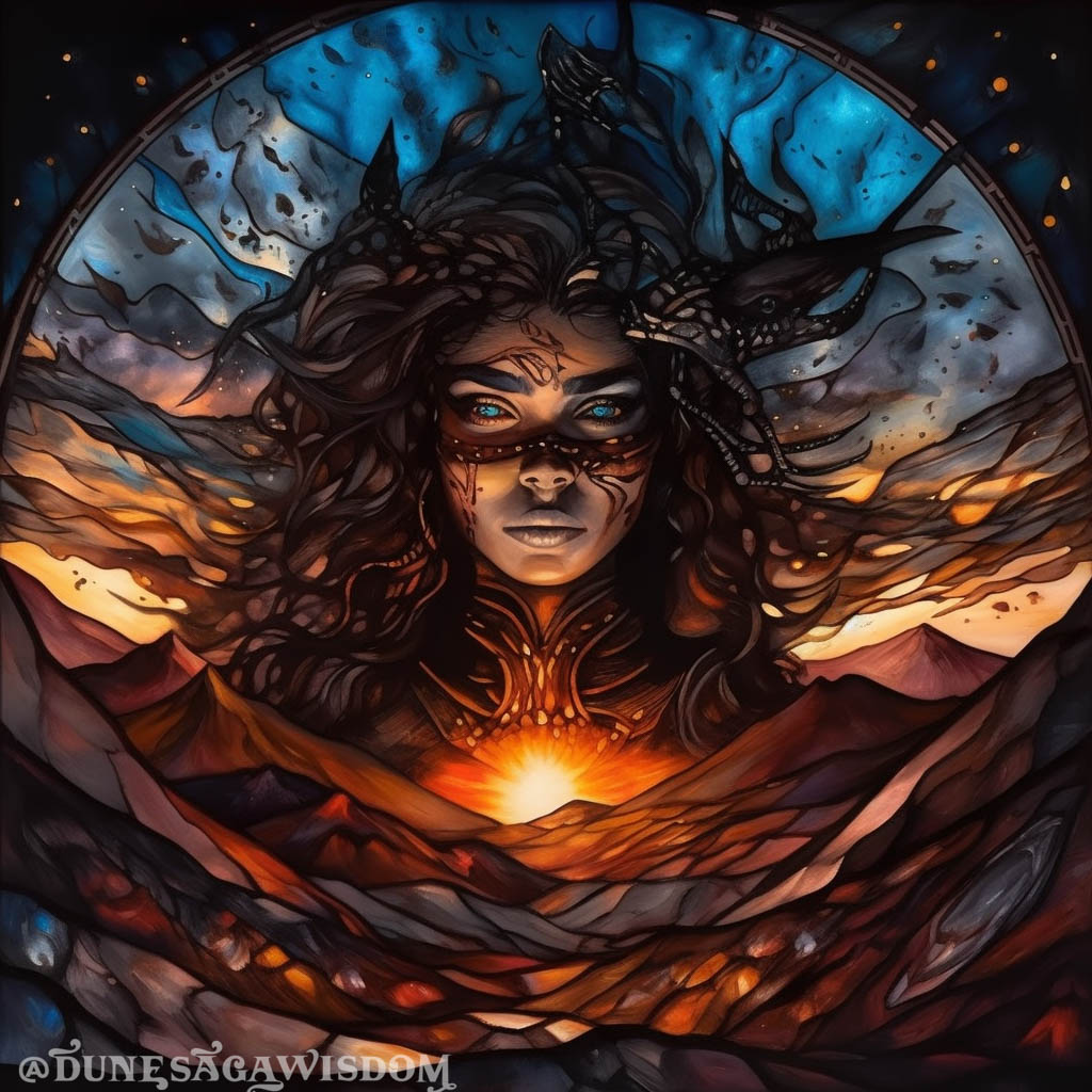 Chani, his soul, Chani his Sihaya, sweet as the desert spring, Chani up from the palmaries of the deep south.