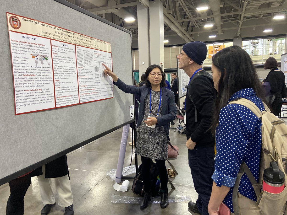 Amazing work being presented by Dr. Shaobing Su of BCSSW at @SRCDtweets last week! Congrats, Shaobing!