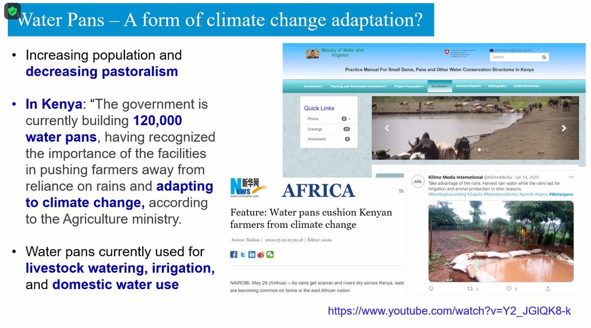 The 3rd ESSA science session focused on water pans: Collins Muhadia (IHE Delft) on "Water pans as multifunctional components of climate-smart landscapes in semi-arid regions", and Victor Odipo (IHE Delft/ILRI) on "Status of drone mapping of water pans in Taita and Kapiti".
