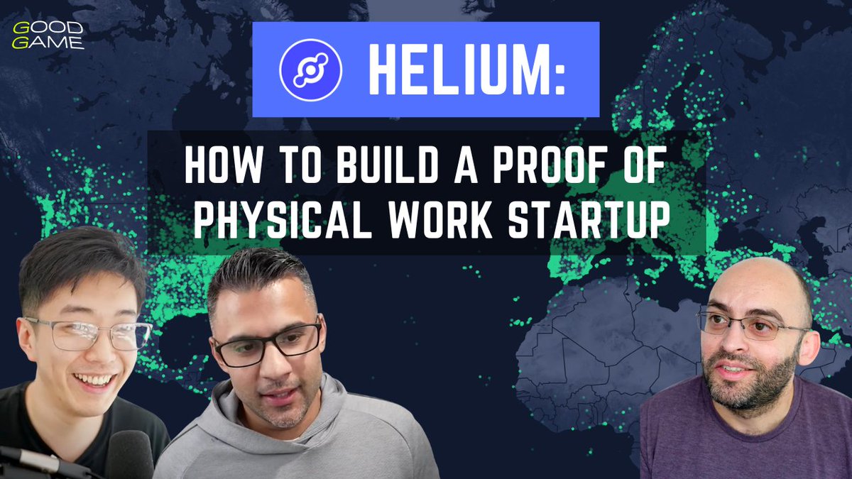 E14: <a href="/helium/">Helium🎈</a>: Revolutionizing 5G with 1M crypto hotspot network

CEO <a href="/amirhaleem/">amir 🇺🇸</a> shares:
- Helium's founding story
- Finding PMF
- Hardware challenges
- Token design insights
- Distribution wins
- Reason for success
+ more!

🔊: bit.ly/40pXg21
📺: bit.ly/3zfINd1