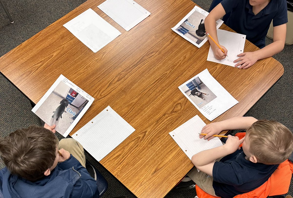 TohnyaAversman's tweet photo. Third graders practicing their persuasive writing skills as they try to get some of the dogs at Atchison Animal Control adopted. #realworldissues #weare409 @nhoneywell409 @doc_nuge https://t.co/TG39clJIYf