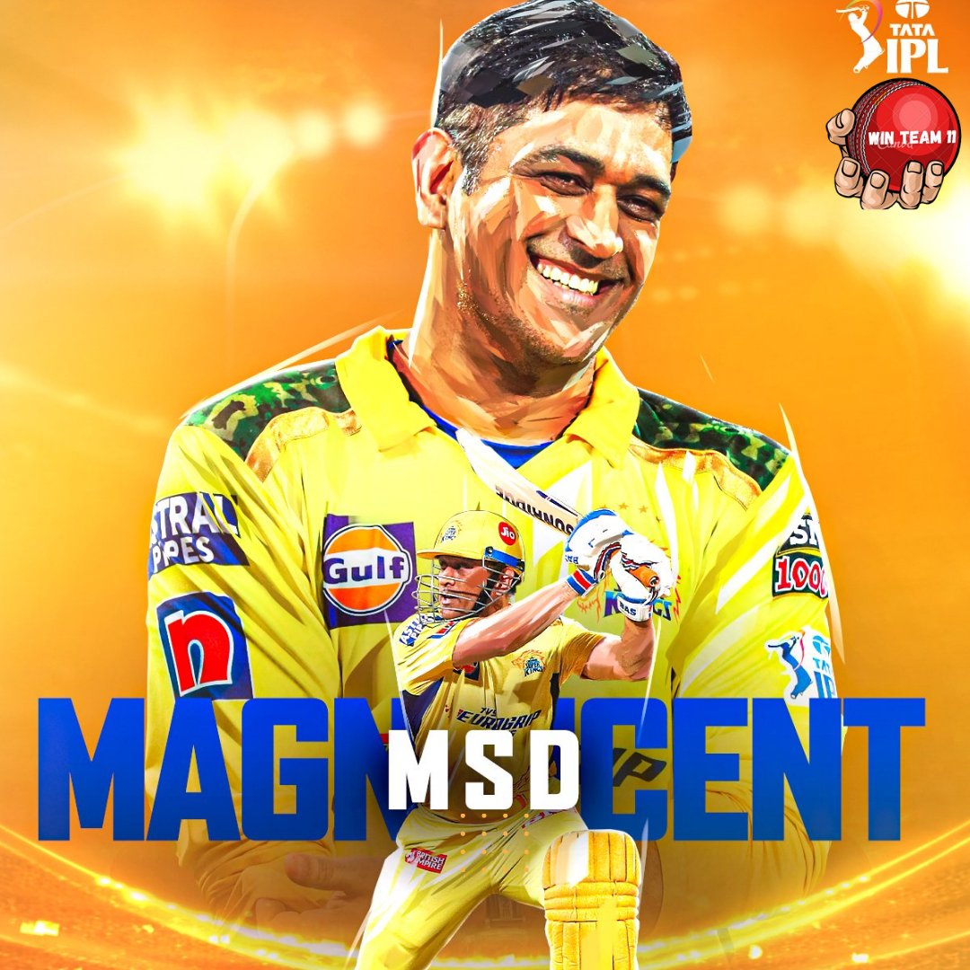Win_Team_11's tweet photo. 𝐌𝐒𝐃! 🫡

Quick as a wink ⚡️ with the gloves and Ice Cool 🧊 with the bat 😎

@ChennaiIPL fans, drop a 💛 and let's hear your whistles 🔊 if you can't wait to watch @msdhoni 🔙 in action 😉 https://t.co/8GqcbbwG8E