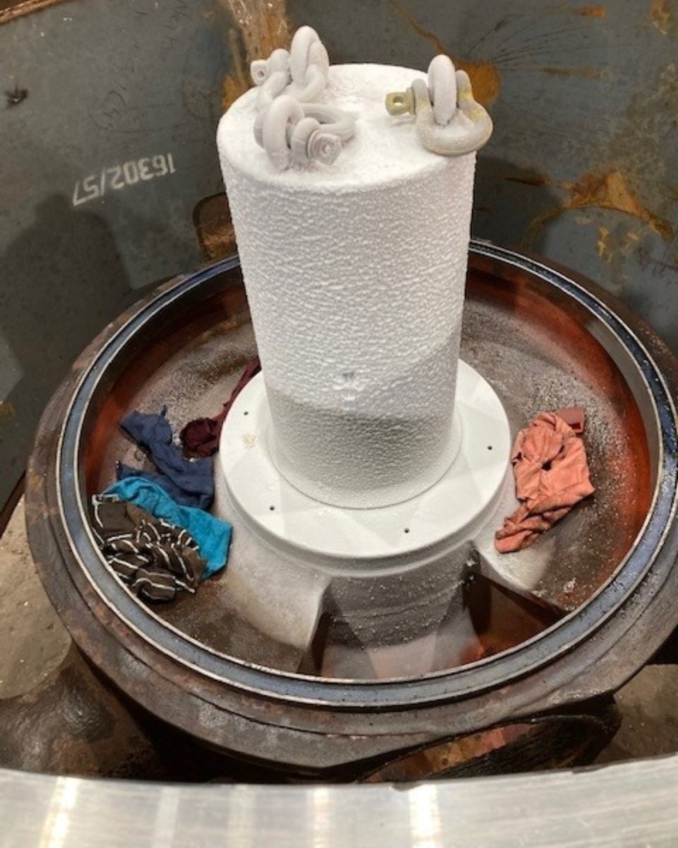 machine_marion's tweet photo. We do things the cool way at #MarionMachine π Check this out; pictured below, we are freezing a shaft for an HP400 so it will shrink just enough to be placed back in the rock crusher. https://t.co/WXMyGuq8QP https://t.co/fjY6OiaCJK