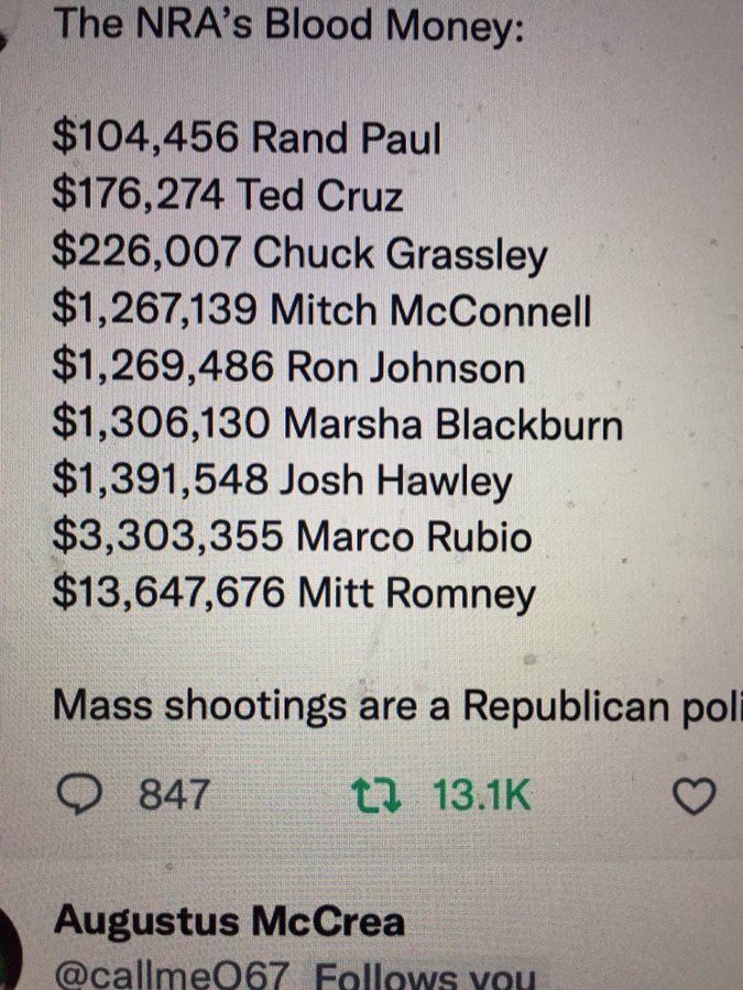 FreedomLivesOn1's tweet photo. @CalltoActivism @Baileybear544 She's not alone. Citizens United must be overturned. https://t.co/Ke1FKo4wgi