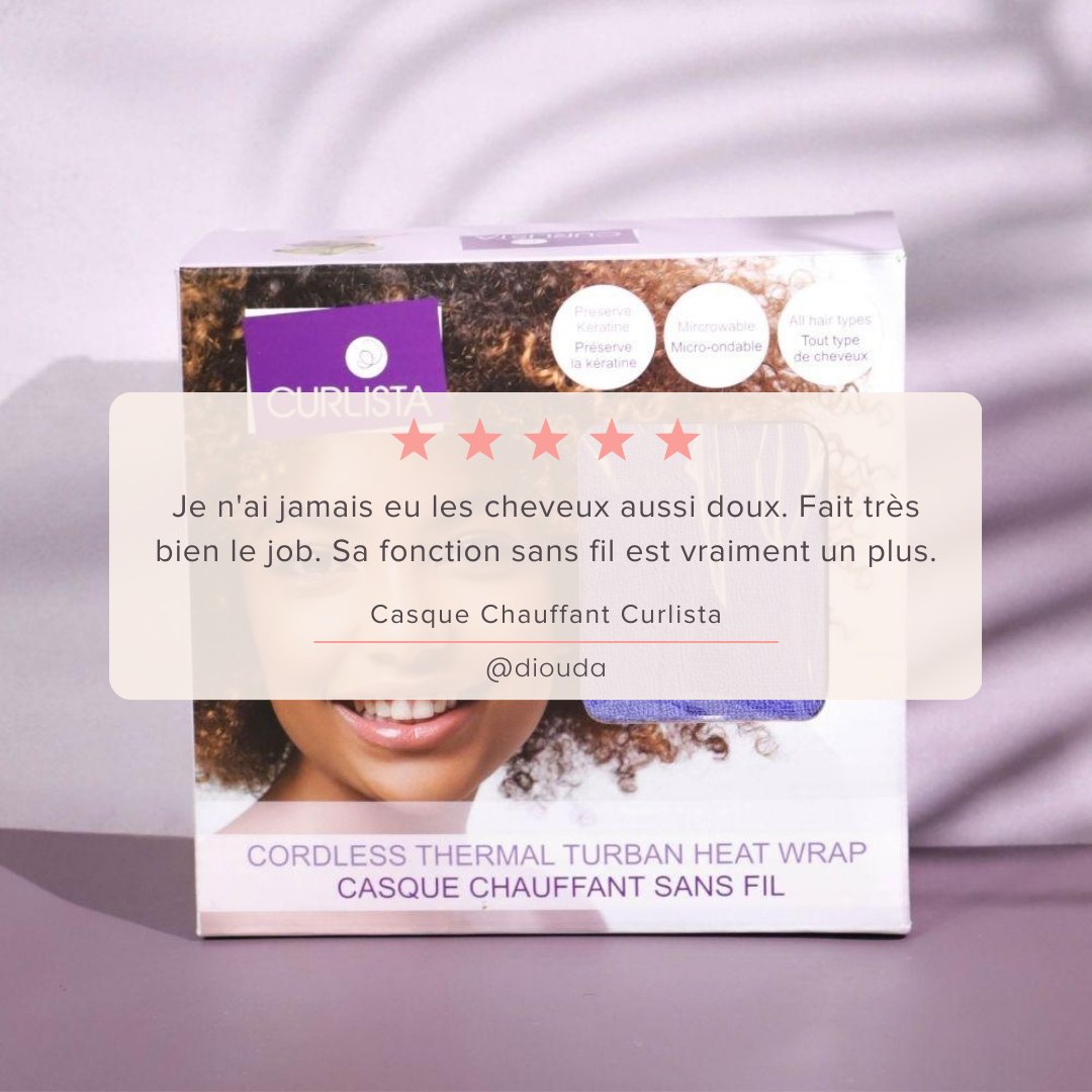 Avez-vous déjà testé le Casque Chauffant sans Fil Curlista ? 🤩
OFFRE FLASH : En ce moment à 19.90€ au lieu de 34.90€ ! L'occasion parfaite pour accélérer l'efficacité de vos soins!
Shoppez le votre ici : diouda.fr/collections/cu…