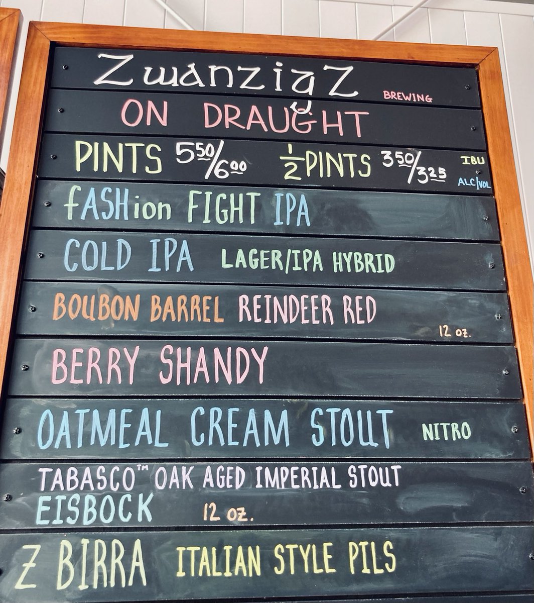 The board has changed. Long live the board. In reality, it will change again soon. Eisbock and Berry Shandy offer you opposite ends of the #CraftBeer spectrum. Join us tonight from 4-8 at our brewery location, 315 12th Street, and give them a try.