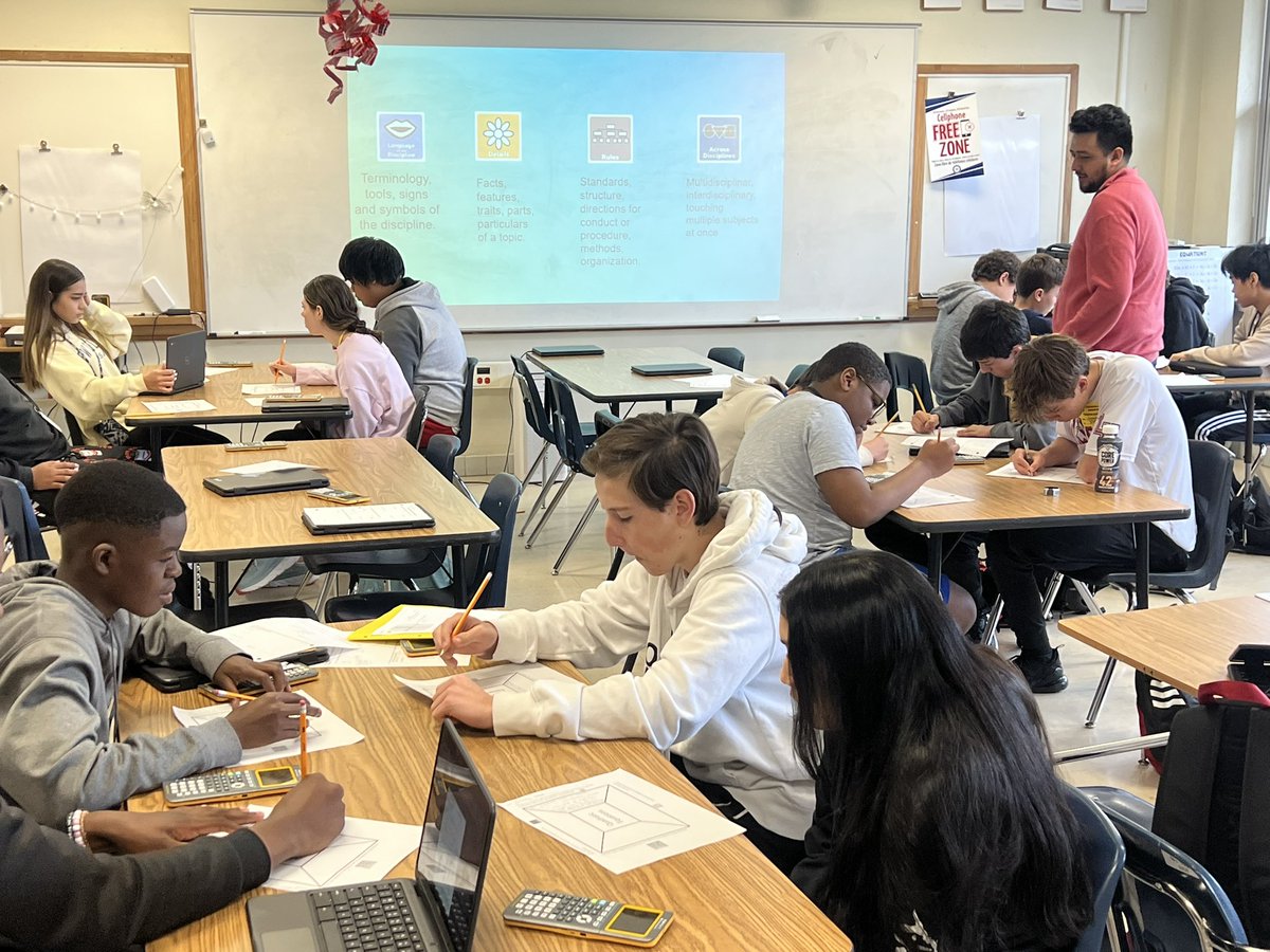 VinceVenditto's tweet photo. Loving the Depth and Complexity lesson in Algebra this morning! Great job @Eduardo39575526! #RiSDBelieves @LakeHighlandsJH @mrrustin @sherry_null @Kelsey_Wells54 @jjmathrocks https://t.co/q1yKbOHPJo