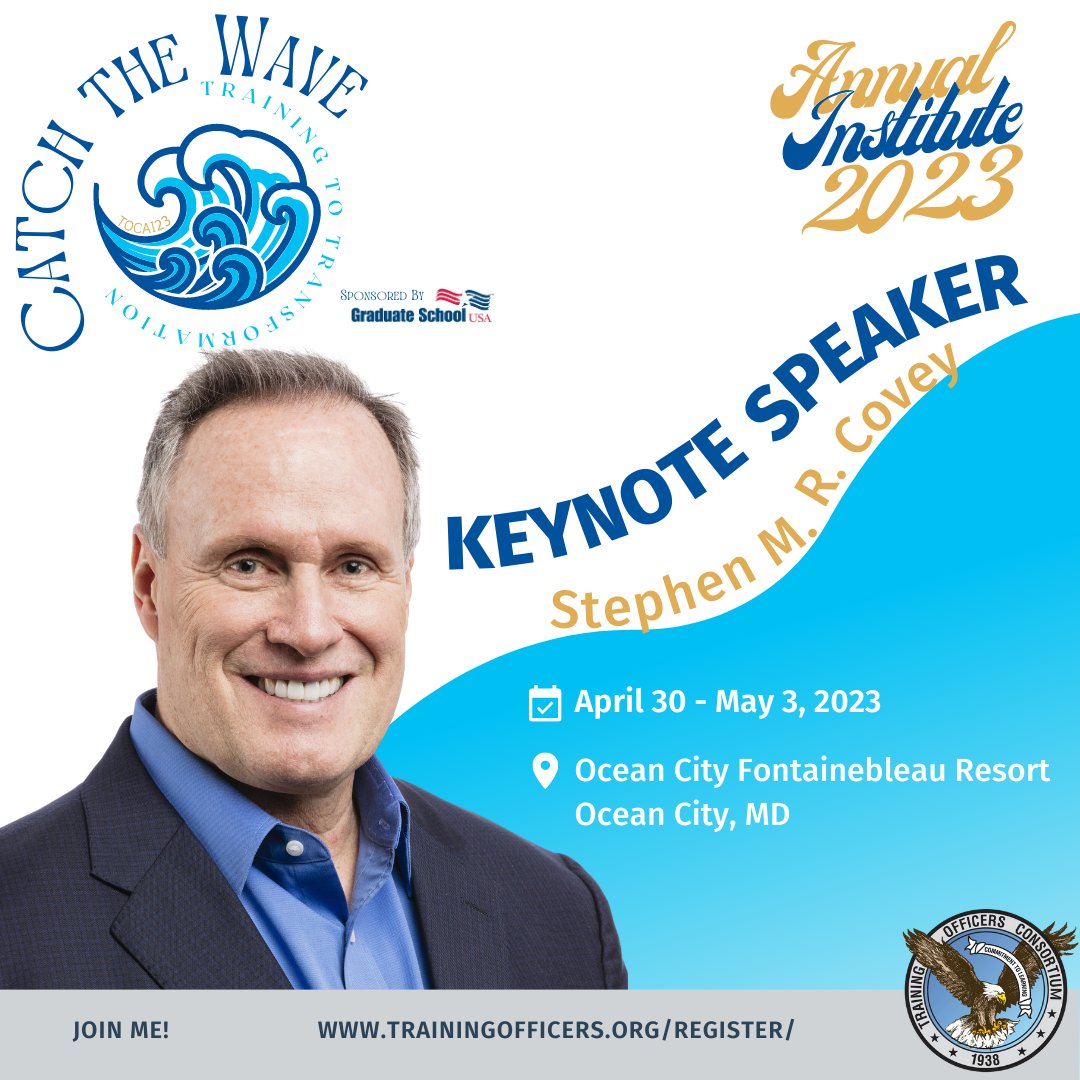 TOCDC's tweet photo. #TOCAI23 is just 31 days away in Ocean City, MD, April 30 - May 3! Our opening keynote is @StephenMRCovey.
Check out our website for more details on the event and register to join us: https://t.co/XtKFBW68m2
#learninganddevelopment #chieflearningofficer #trainingofficer https://t.co/YOVmjHEZnu