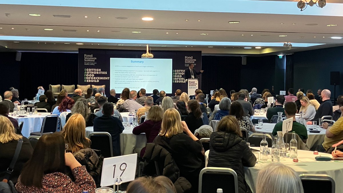 FSScot's tweet photo. Thank you to colleagues who have travelled from across Scotland to attend our event.
We look forward to continuing to work with you in the delivery of food and feed law across Scotland.
#ForSafeFood #FSSLA23 https://t.co/WRmeWpe8Eu