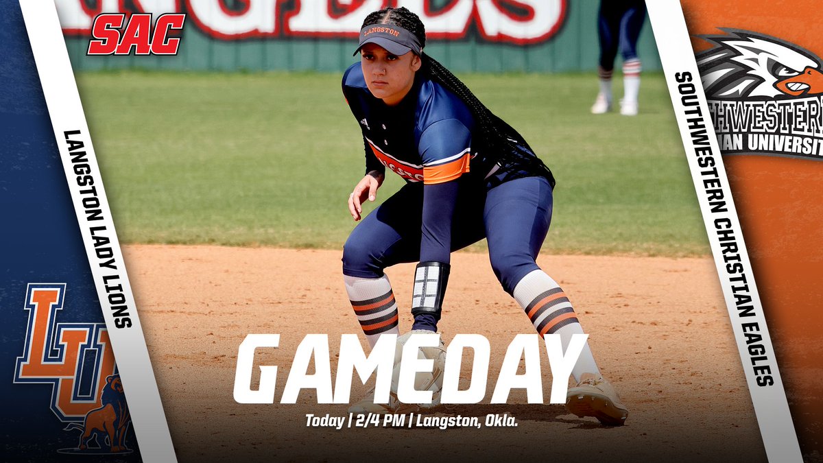 LangstonSports's tweet image. GAMEDAY! #LUSB hosts Southwestern Christian TODAY! Opening pitch set for 2 pm!

🆚 Southwestern Christian
📍 Langston, Okla.
🕕 2/4 pm
📊 bit.ly/40oYdHR

#goLions #FeartheRoar