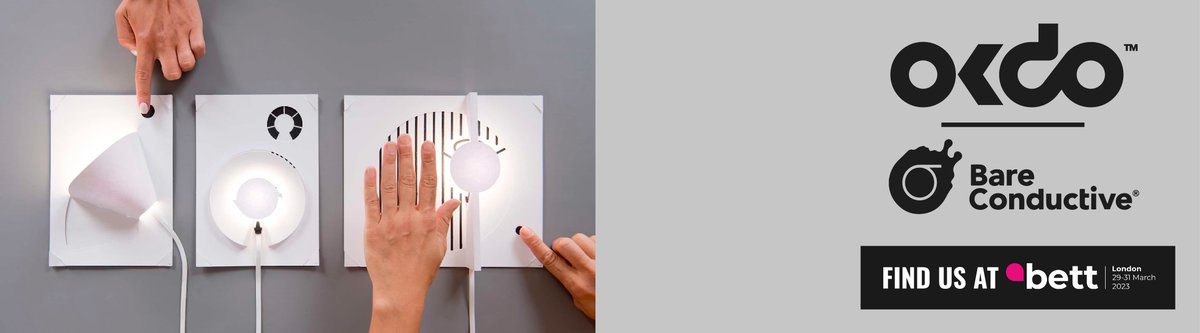 Bare Conductive (@bareconductive) on Twitter photo We'll be at <a href="/Bett_show/">Bett Global</a> with @LetsOKdo at stand NQ45 until Friday, 31/03. Come and say hi and explore the latest in #edtech!
#bettshow #bareconducttive #okdo #conductivepaint We'll be at <a href="/Bett_show/">Bett Global</a> with @LetsOKdo at stand NQ45 until Friday, 31/03. Come and say hi and explore the latest in #edtech!
#bettshow #bareconducttive #okdo #conductivepaint