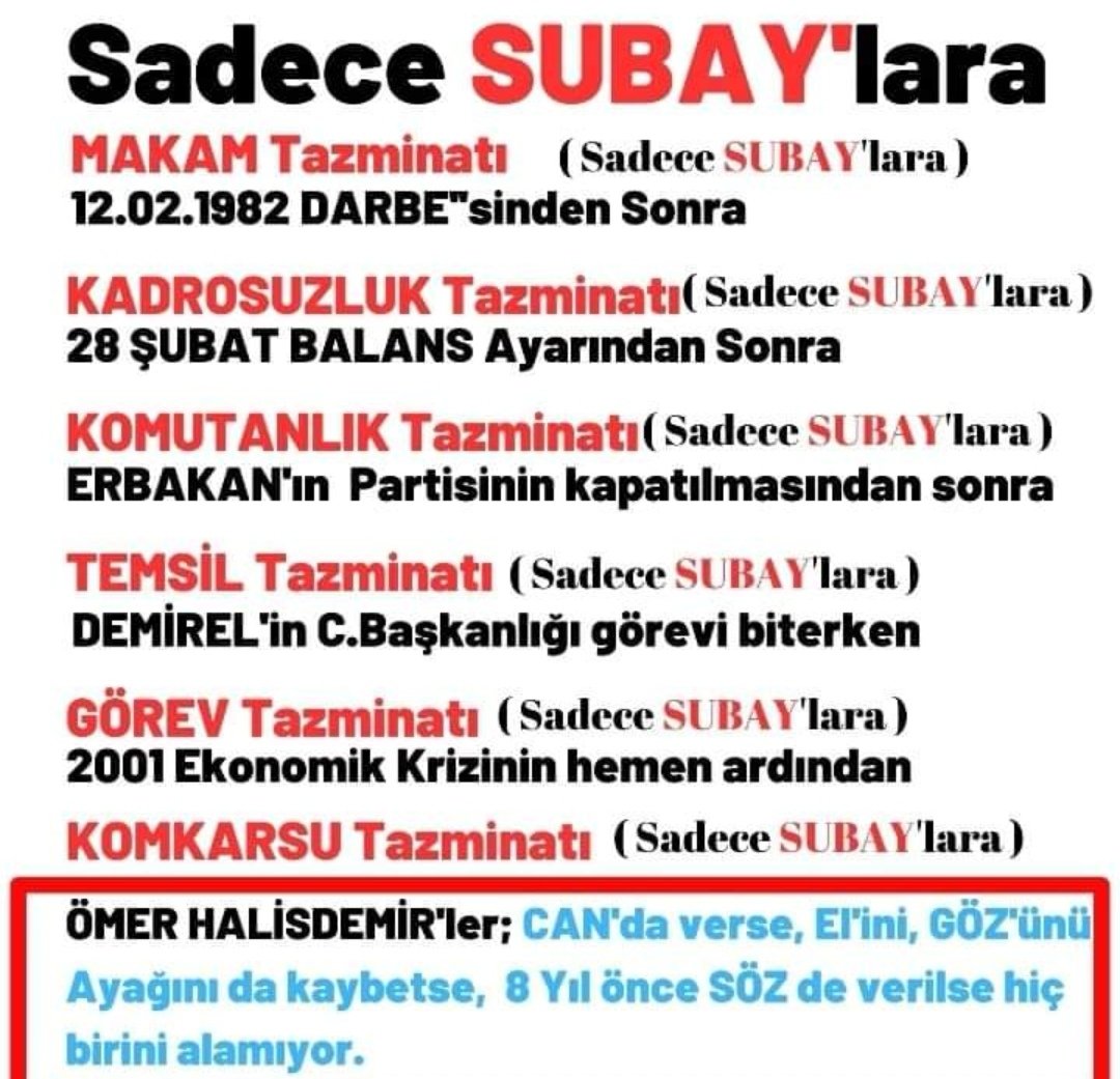 vatanys's tweet photo. #SnCumhurbaşkanımız
#AstsubaylarTazminatİstiyor
 #Kenetleniyoruz Yeter artık taş olsa çatlar ASSUBAYlar MÜJDE yada SÖZ  istemiyor. ARTIK İcraat istiyor MSB Biz söyledik siyasiler kabul etmedi  SİYASİLER;MSB  göndersin
yaparız MIŞ MUŞ GAK GUK
https://t.co/ss2kL47ers https://t.co/vIBuBLE5mp