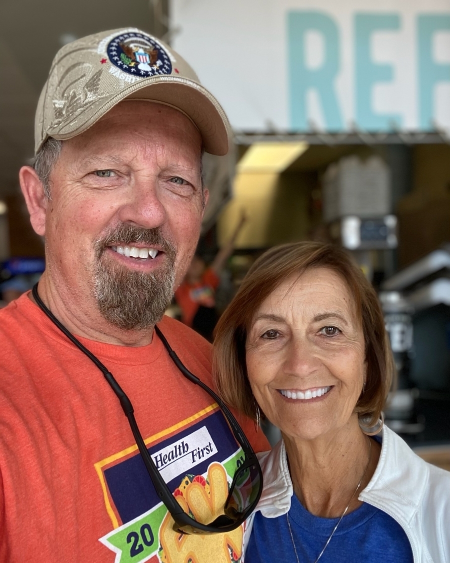 Scott and Susan Reynolds at the Cocoa Beach Jersey Mike's.