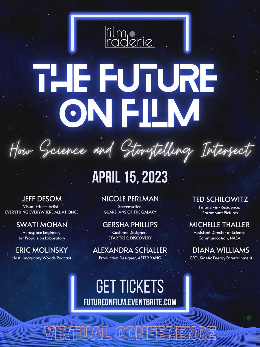Learn all things #futurism and #filmmaking at THE FUTURE ON FILM, a virtual conference by <a href="/filmraderie/">Film-Raderie</a> with support from <a href="/astroaccess/">AstroAccess</a>. Saturday, April 15. Get tix: bit.ly/3TAYJQk