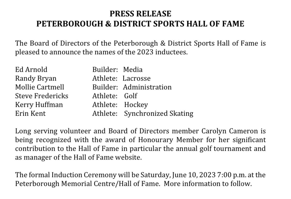 PDSHOF's tweet photo. Our Board of Directors is pleased to announce the names of our 2023 inductees! https://t.co/LlwfBa6xCQ