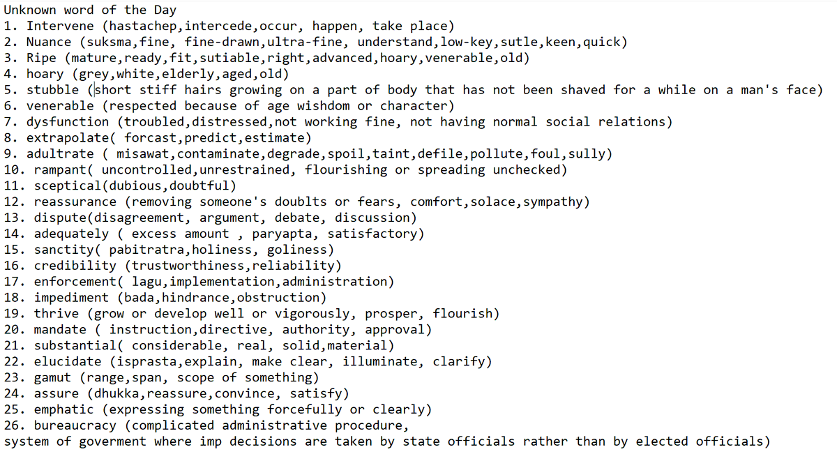 anil_code_808's tweet image. Unknown word of the Day 1