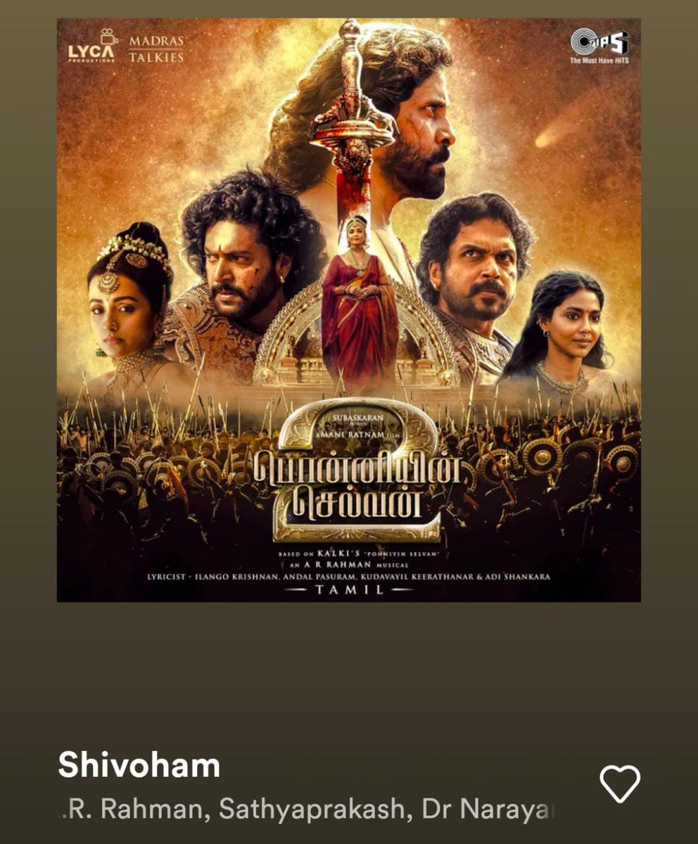 dt_next's tweet photo. @MadrasTalkies_ @LycaProductions @tipsofficial #CholasAreBack #PS2 #ManiRatnam #PS2trailer #ponniyinselvan2trailer #PonniyinSelvan #PonniyinSelvan2audiolaunch #PS2AudioLaunch #ARRahman #PS2songs #PonniyinSelvan2songs #PS2album https://t.co/amzoKQ5T7G