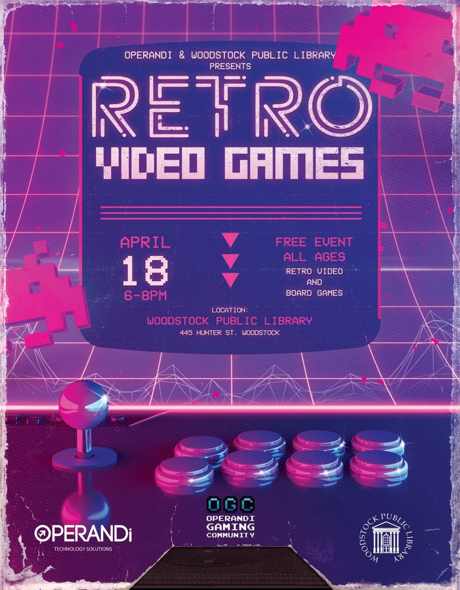 Come on out to our next event. This time in Woodstock! Woodstock Public library will be hosting the event for us! See you then! April 18th 6-8pm <a href="/WoodstockLib/">Woodstock Public Lib</a> #woodstockON #OxfordCounty #retrovideogames #NES #SNES #Nintendo #Sega #OGC