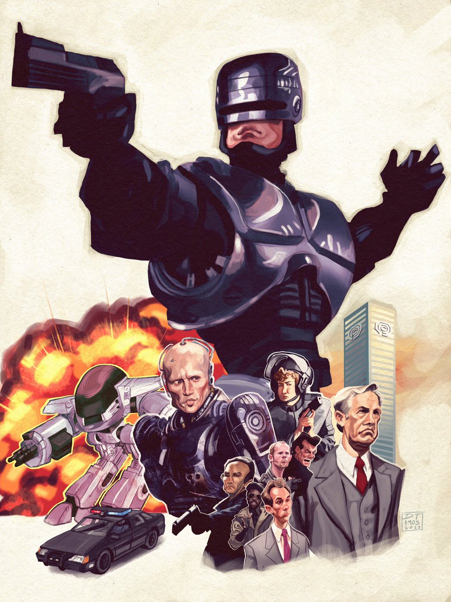 devonneamos's tweet photo. Robcop (1987). Painted in @Procreate   #illustration https://t.co/If1i6GpHiu