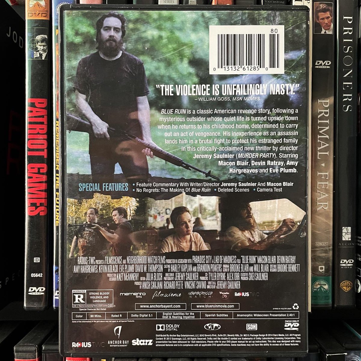 “I'd forgive you if you were crazy, but you're not. You're weak”
#blueruin #2013movie #2010scinema #jeremysaulnier #maconblair #devinratray #amyhargreaves #eveplumb #davidwthompson #revengemovies #dvd #dvdcollection #dvdcollector #dvdcover #retromedia #deadmedia #moviecollector