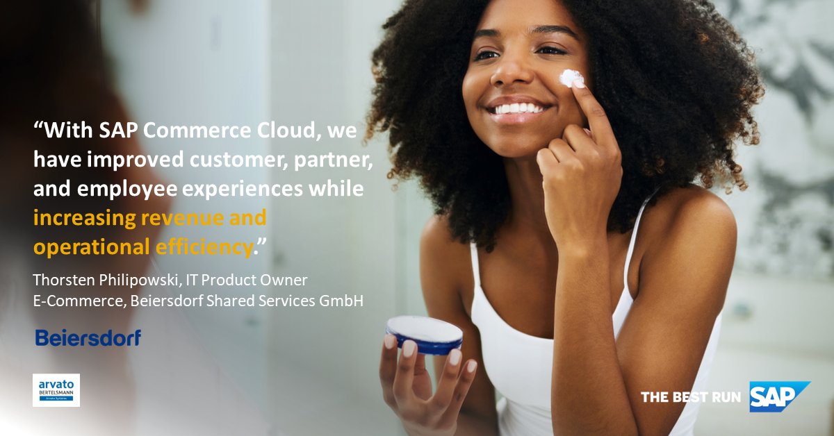 websrphr's tweet image. How do you create a unique online shopping experience that keeps customers coming back for more? Find out how global skincare company Beiersdorf is growing its business with #SAPCommerceCloud.