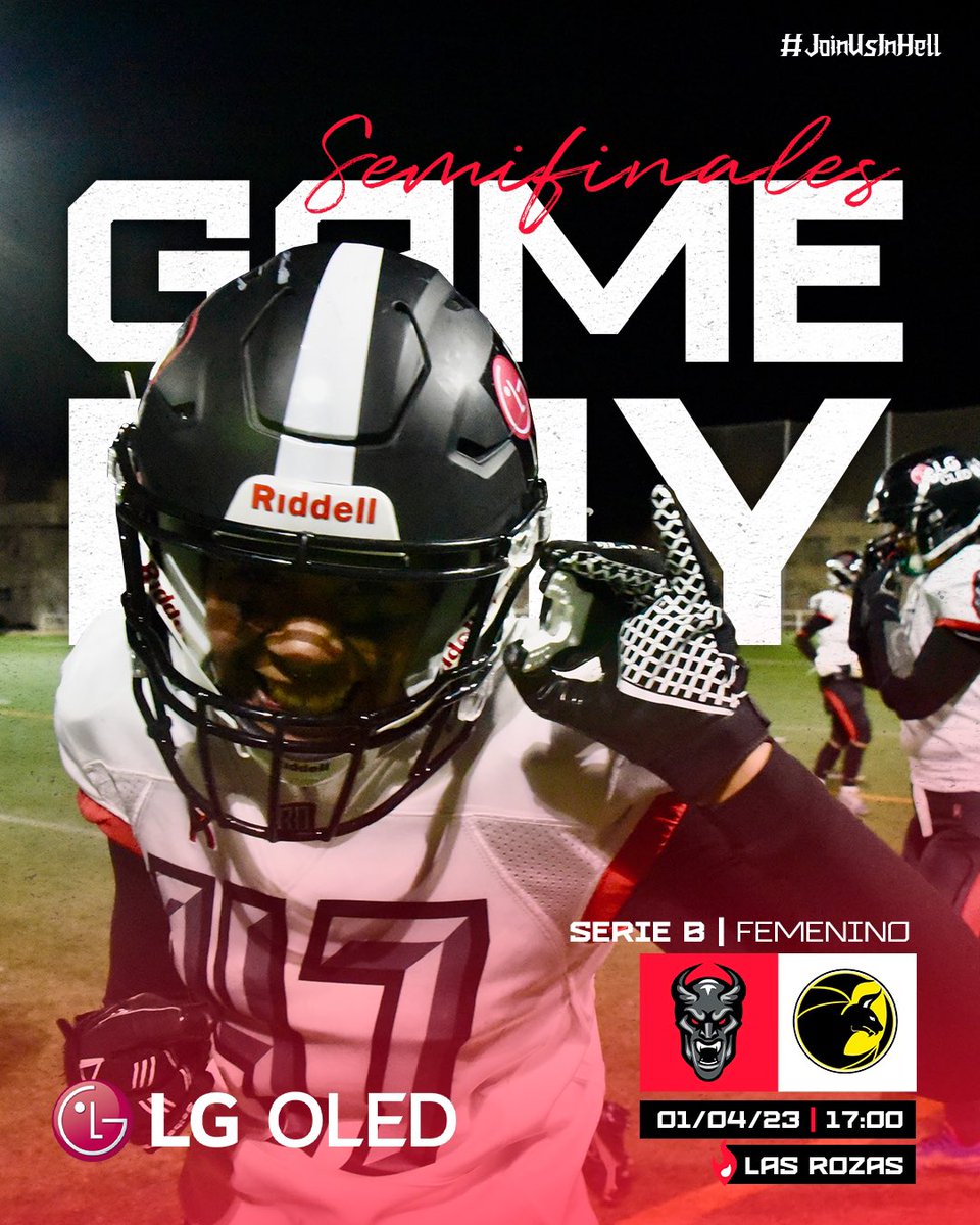 BlackDemonsFA's tweet photo. 3 DÍAS 🔥

Este próximo sábado las DEMONIAS se enfrentan a @FirebatsGirls para lograr un pase a la final de la LFFA (SERIE B).

¡Os esperamos a toda la MAREA NEGRA en El Cantizal! 🖤

#JoinUsInHell
#sienteloscoloresconlg https://t.co/WdiwEB8N3k
