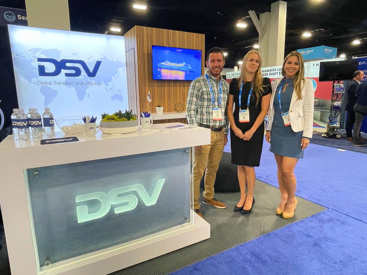 Day 2 of the Seatrade Cruise Global Event in Fort Lauderdale, Florida 🎉

Stop by and meet our team to learn more about DSV's transportation &amp; logistics services within cruise, marine, &amp; hospitality. 🛳️

See you at booth #244!

#DSV_US #STCGlobal #Logistics #Cruise