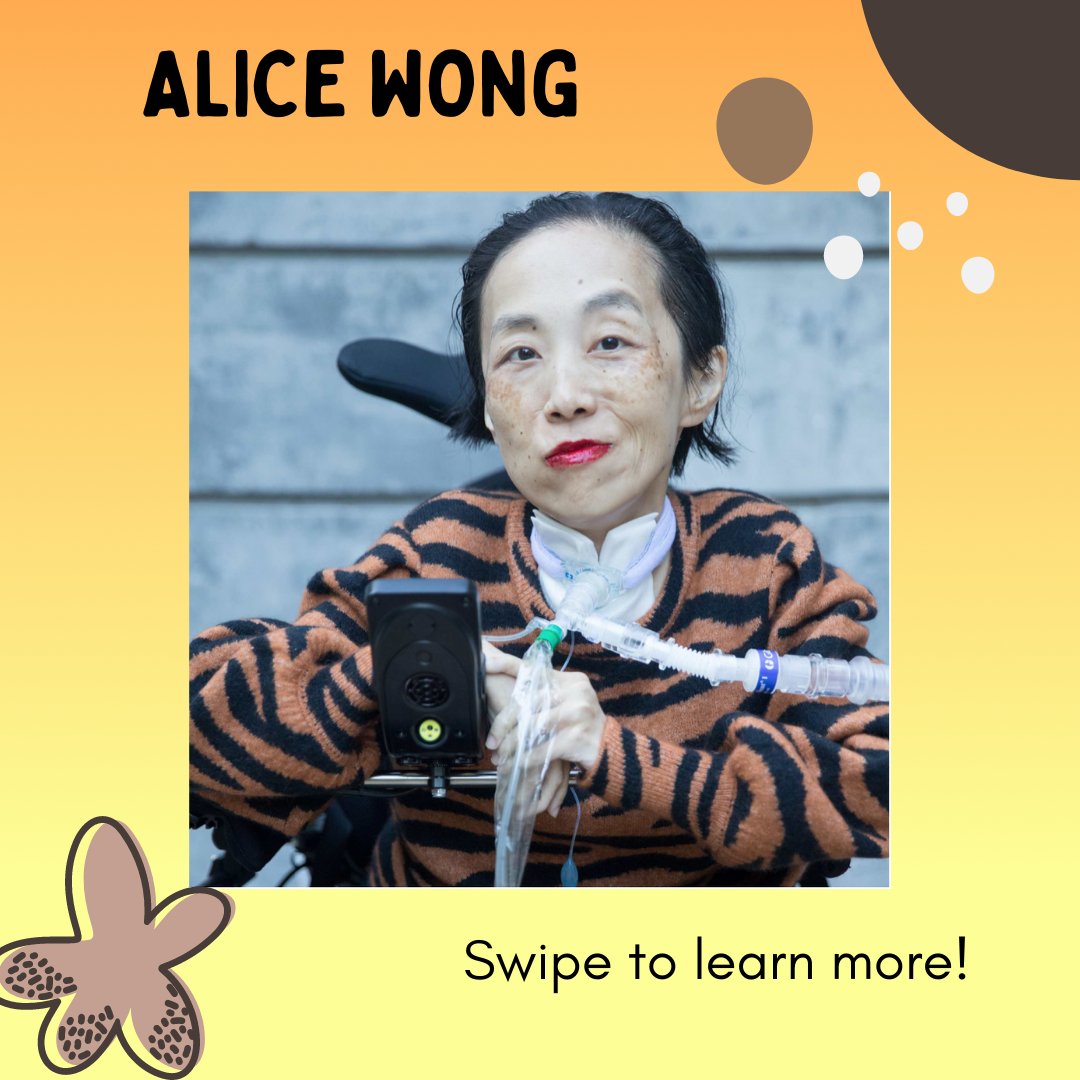 cuVIPcenter's tweet photo. Today's spotlight is on Alice Wong! 

Alice is the founder and director of the Disability Visibility Project: an online community where individuals can create, share, and partake in disability media and culture. Swipe to learn more, or click the link in our bio! https://t.co/hwn17VFkuZ