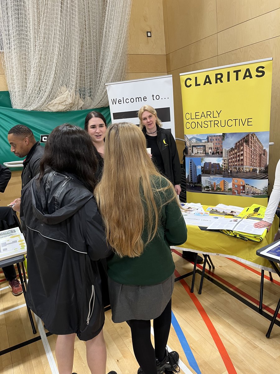Thanks Lindsey and Alma for representing Claritas in association with Forging Links at The Charter School, Dulwich careers fair today.  Inspiring young talent to join the industry and demonstrating a strong female representation within the built environment.