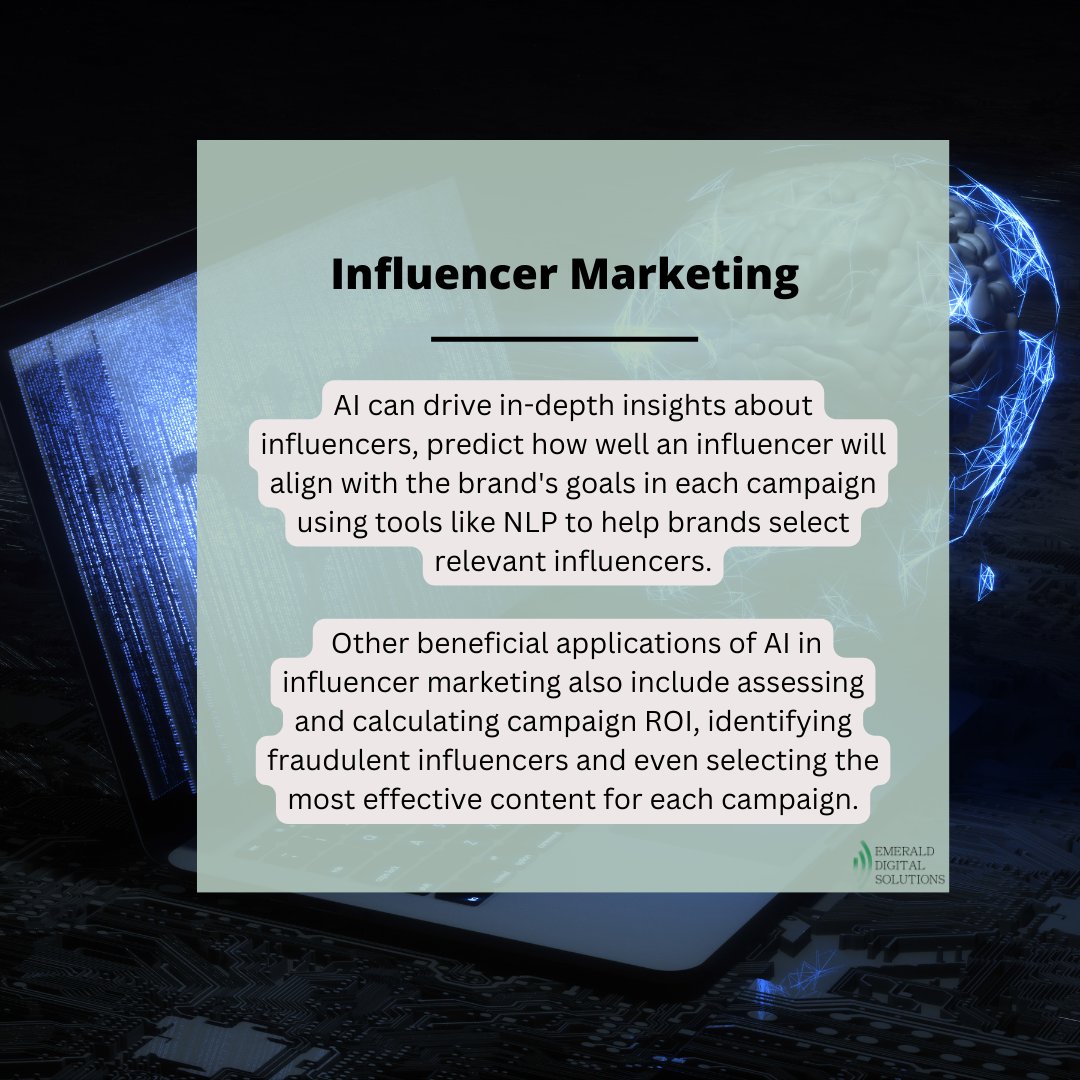 Emerald_Digi's tweet photo. Artificial Intelligence is reshaping the way we interact and connect. 
In this #EDSEducatorSeries, we're sharing some of the AI social media trends to watch. Follow EDS for more tips and tricks in media &amp; marketing.
#marketingtips #ArtificialIntelligence #emeralddigitalsolutions https://t.co/ERWrHvdjQ2