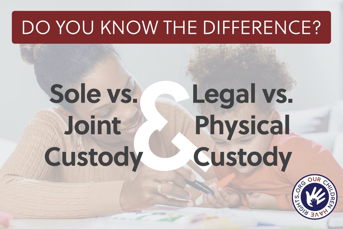 OCHR2022's tweet photo. Do you know the difference between sole vs. joint custody and legal vs. physical custody? Learn at https://t.co/4umaYB6Mgs
#OCHR #coparenting #custody #childcustody #familylaw #familycourt https://t.co/nF1kmx2028