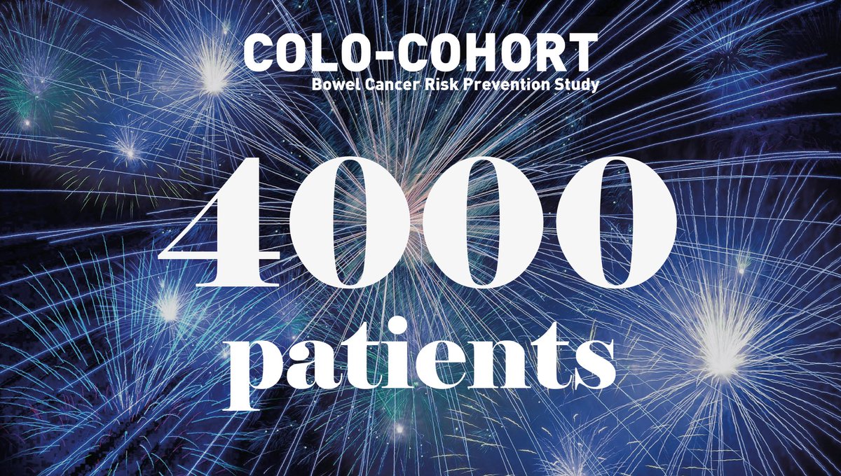 We're thrilled to report that #colocohort has recruited 4000 patients!🎉

A huge thank you to our amazing sites, funders &amp; (most importantly) patients!🙏

Full thank you⬇️
colospeed.uk/articles/colo-…

<a href="/GutsCharityUK/">Guts UK Charity</a> <a href="/myedinburghpark/">My Edinburgh Park</a>
#colorectalcancer #bowelcancer #cancerresearch